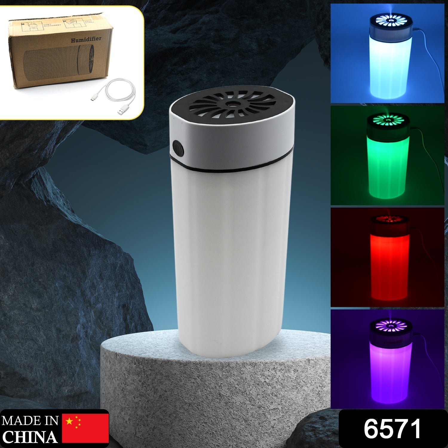 6571 Humidifiers For Bedroom, Small Humidifier With Colourful Light Effect, Mini Desk / Car Humidifier with Colourful Light 6571 Humidifiers For Bedroom, Small Humidifier With Colourful Light Effect, Mini Desk / Car Humidifier with Colourful Light